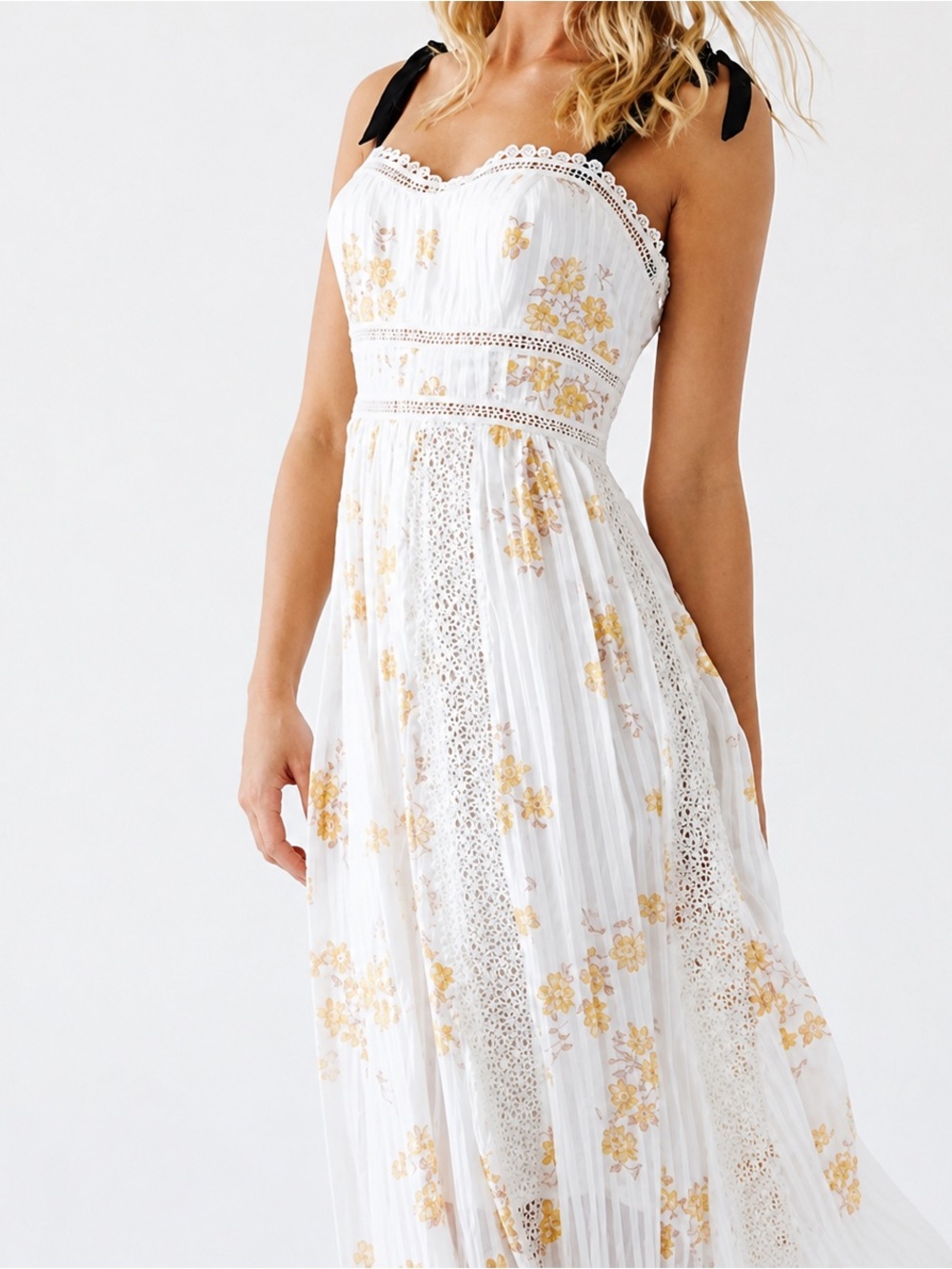 Free People NWT Size 4 Seven Wonders Maxi Dress Ivory NEW